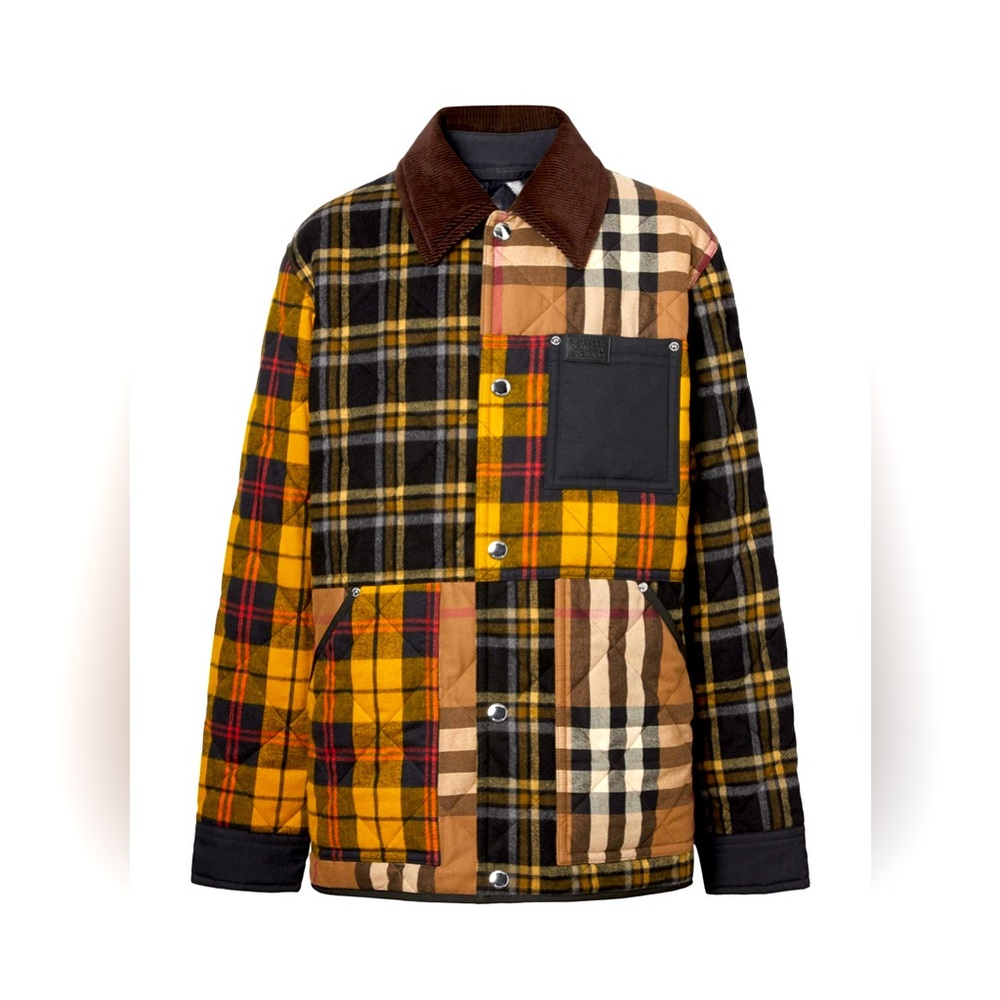 Men’s Burberry Patchwork Check-Pattern Jacket - image 1